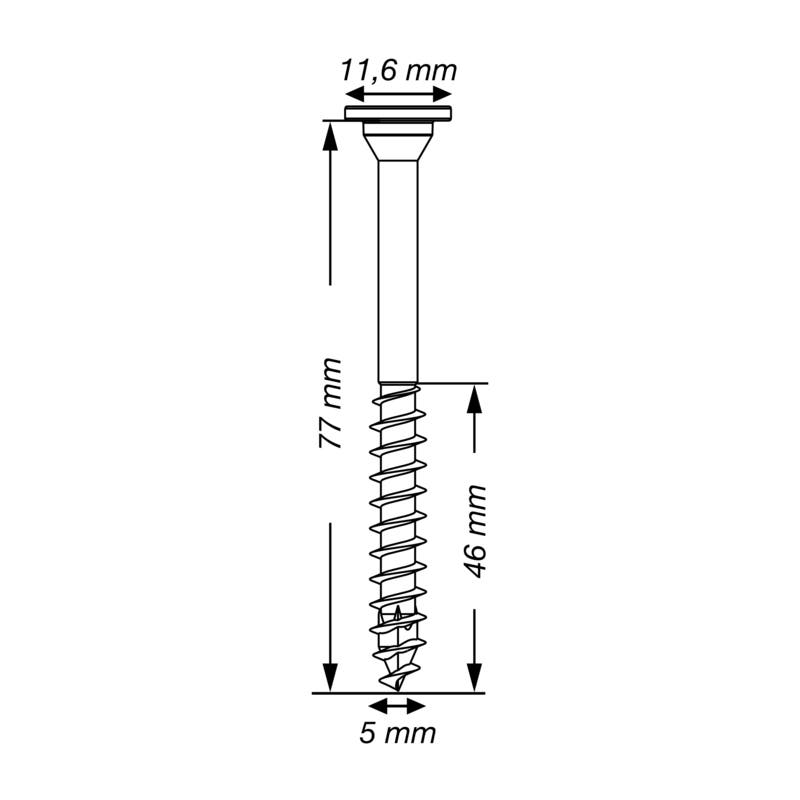Vis à bois SPAX WIROX tête disque Ø 5 mm 5