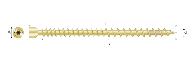 ESCRFTZ Vis structurelle à tête cylindrique filetage total 3