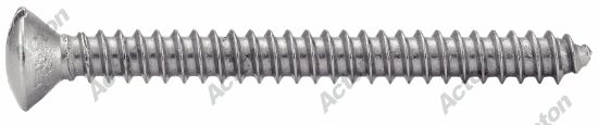 Vis à tôle tête fraisée bombée fendue forme c inox A2 - DIN 7973 Acton 2