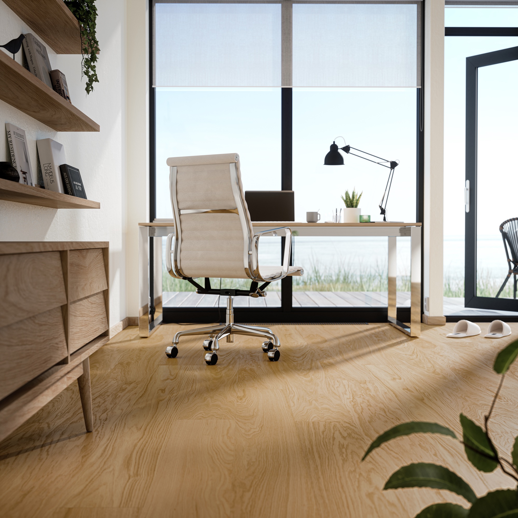 Lame de parquet hybride Bjelin Woodura Nosaby chêne Honey 2