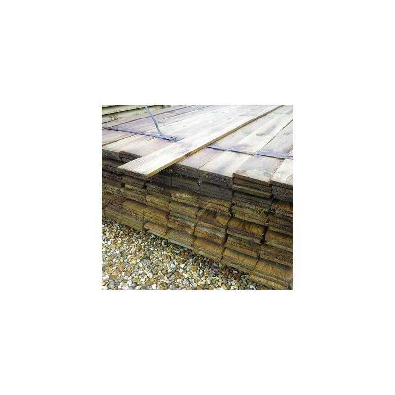 Planche Volige 18x150mm Brut Traité Autoclave Marron 3m 5