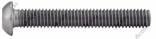 Vis tête bombée six pans creux inviolable avec teton central inox A2 2