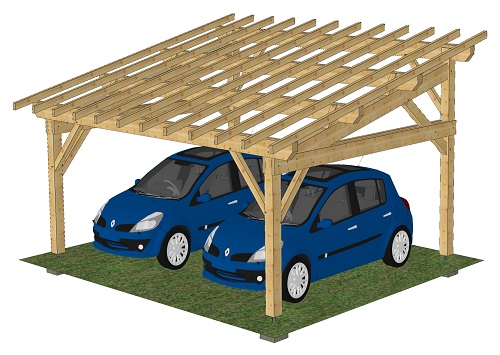 Carport en épicéa Taillefer