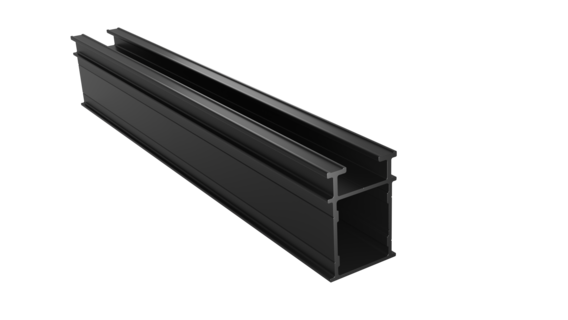 Rail aluminium anodisé noir B-Fix Black Rail AluDeck