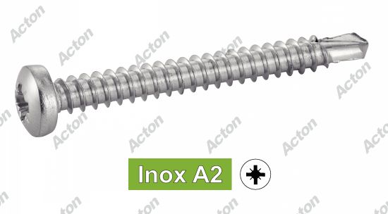 Vis autoperçantes tête cylindrique pozidrive inox A2 - DIN 7504 m