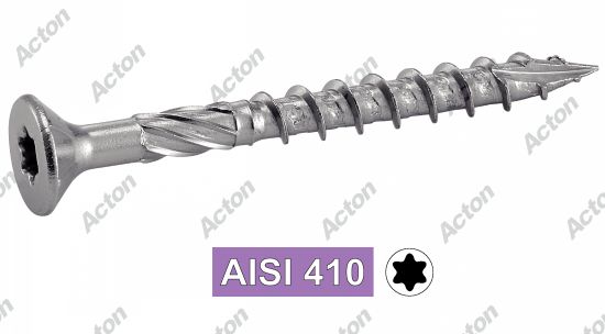 Vis pour terrasse tête fraisée six lobes AISI 410 Acton