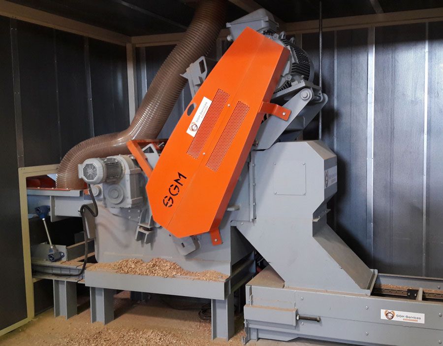 Déchiqueteuse à bois à tambour SGM