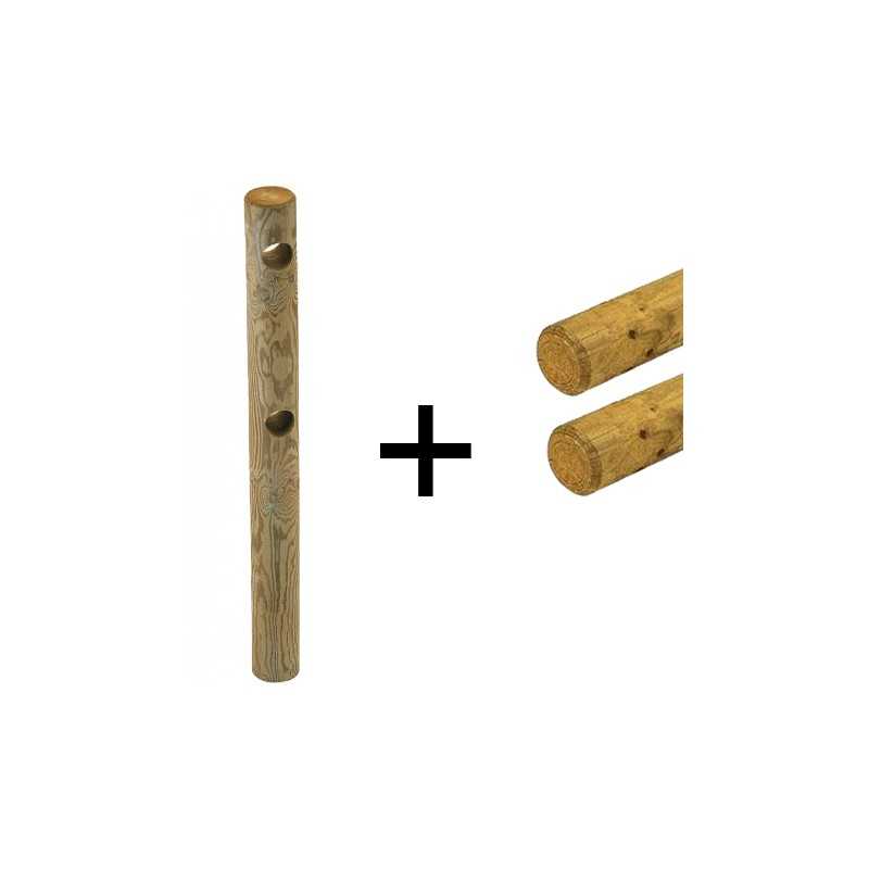 Cloture Bois 2 Lisses Pin Autoclave Classe 4 2