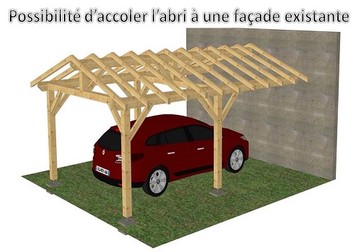 Carport en épicéa Grande Sur 2