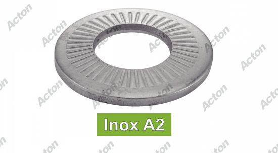 Rondelle coniques striées serie moyenne inox A2 - NFE 25511 Acton