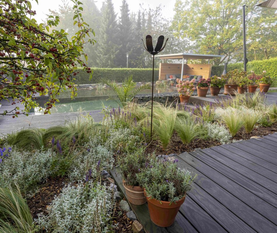 Accoya Color gris pour une terrasse élégante au cœur de la nature