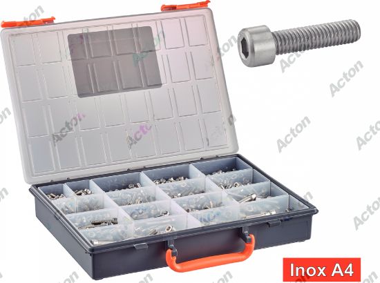 Coffret DIN 912 Vis à métaux tête cylindrique six pans creux inox A4