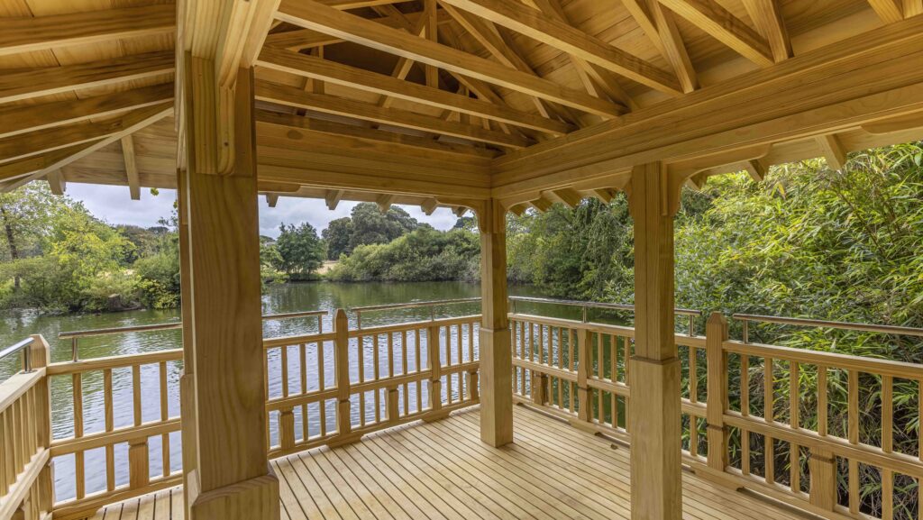 Pavillon de pêche japonais du parc de Sausmarez