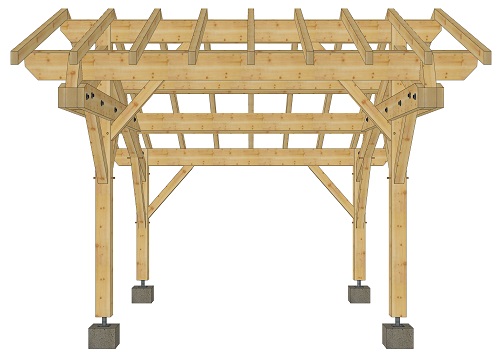 Carport en épicéa Petit Som 2
