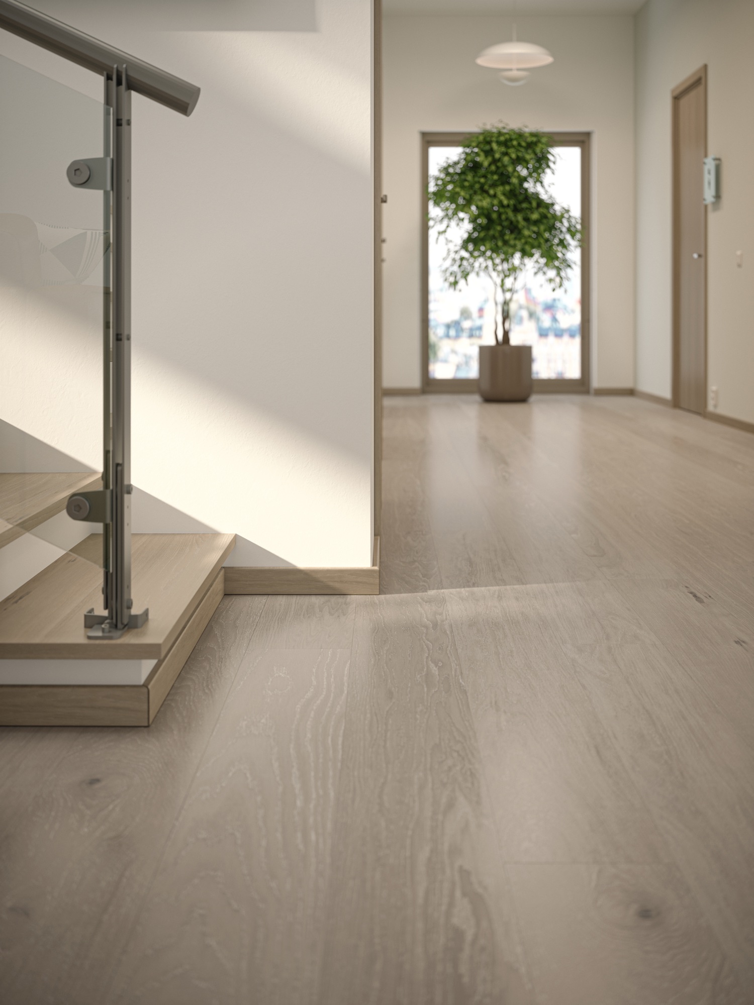 Lame de parquet hybride Bjelin Woodura Rya chêne Silver 3