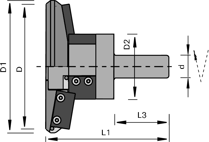 Porte-outils à queue EcoPro HW pour le fraisage de plate-bandes partie