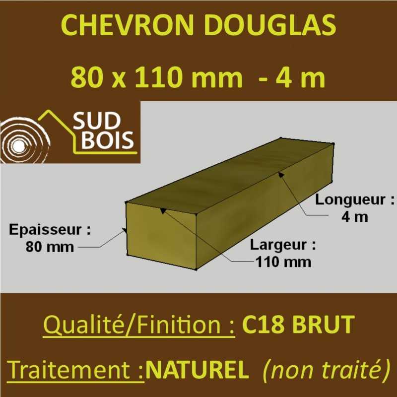 Palette de 40 Chevrons 80x110 Douglas Naturel Brut 4M