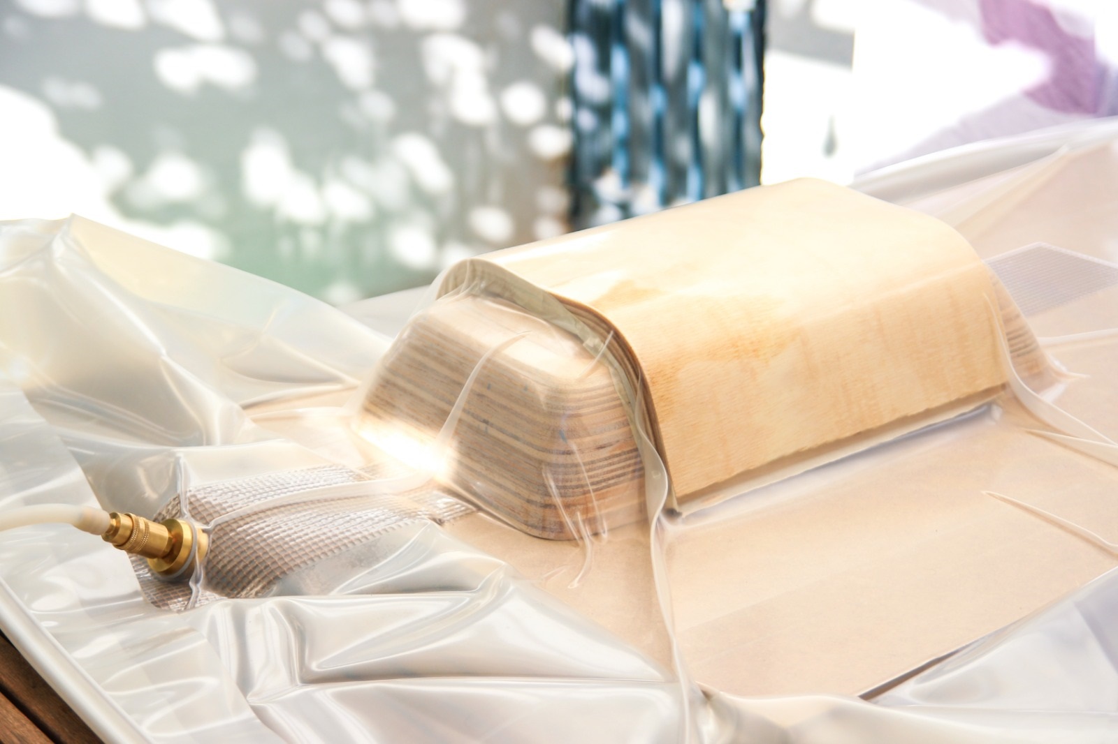 Poche sous vide pour placage et cintrage du bois 200×135 cm avec 5
