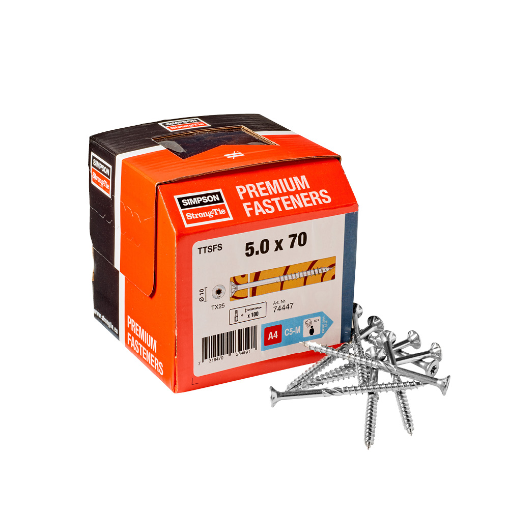 TTSFS Vis bois tête fraisée - Inox A4