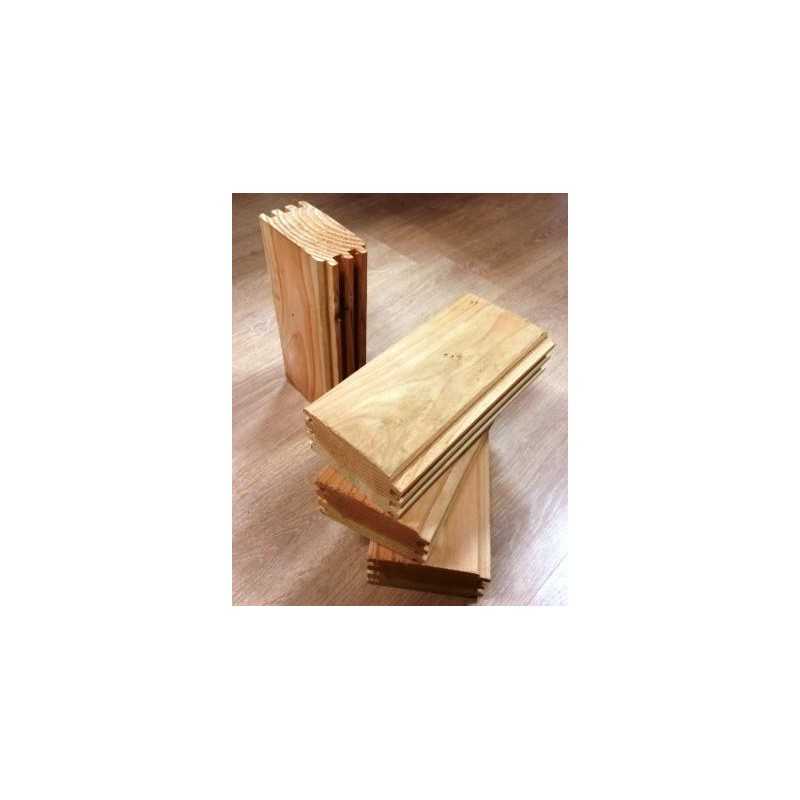 Madrier Chalet Triple Emboîtement Douglas Naturel 70x135 2