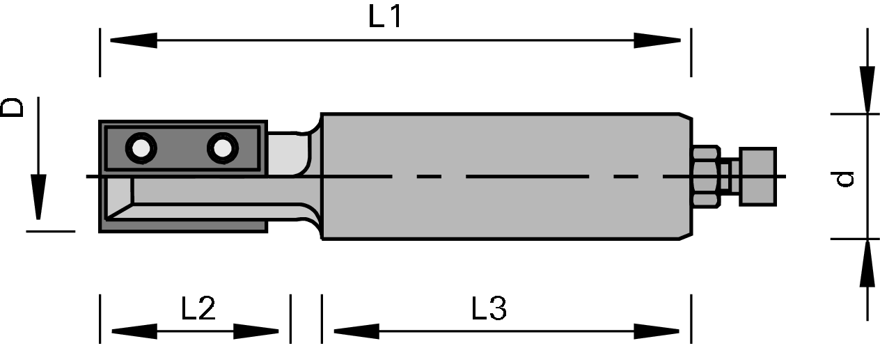 Porte-outil à queue à plaquettes HW LEUCO - Outils de fraisage