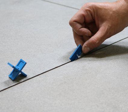 Ecarteur de dalles 3mm bleu 2