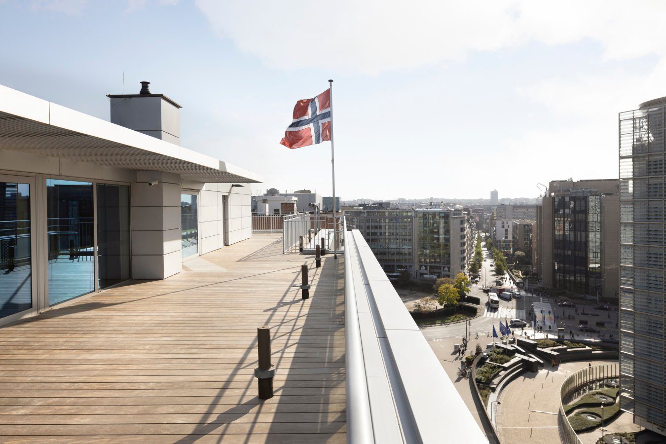 Toiture-terrasse de l'ambassade de Norvège, Bruxelles