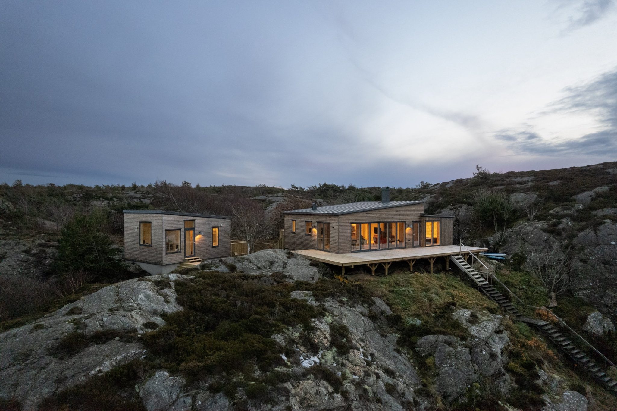 Cabane d'architecte sur l'île d'Islandberg