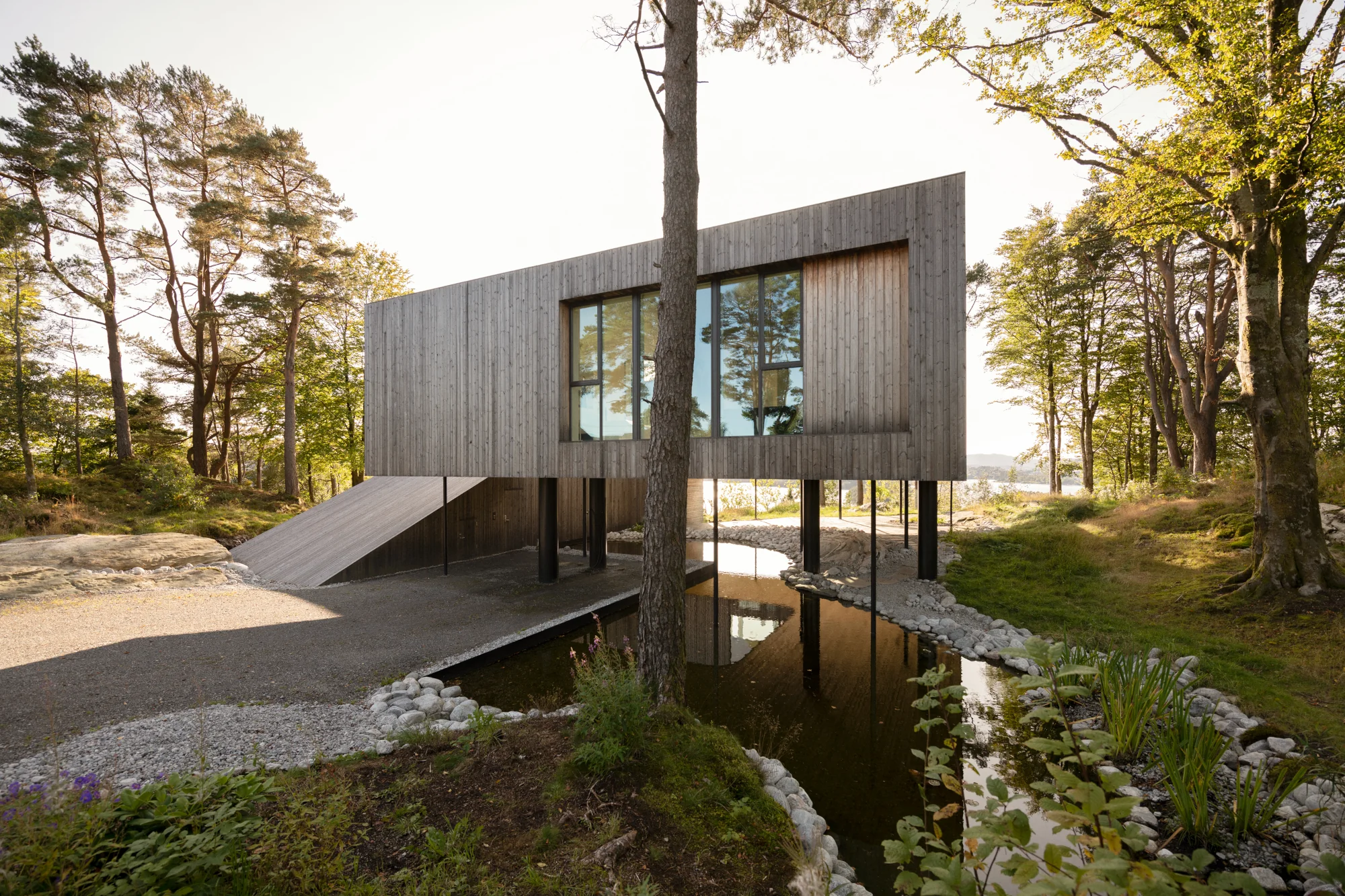 Villa Greig, maison sur pilotis, Bergen