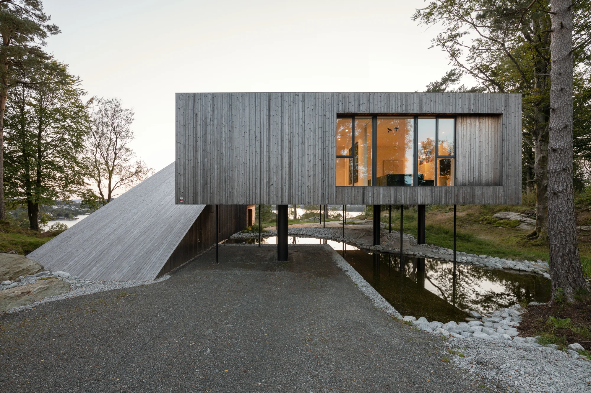 Villa Greig, maison sur pilotis, Bergen