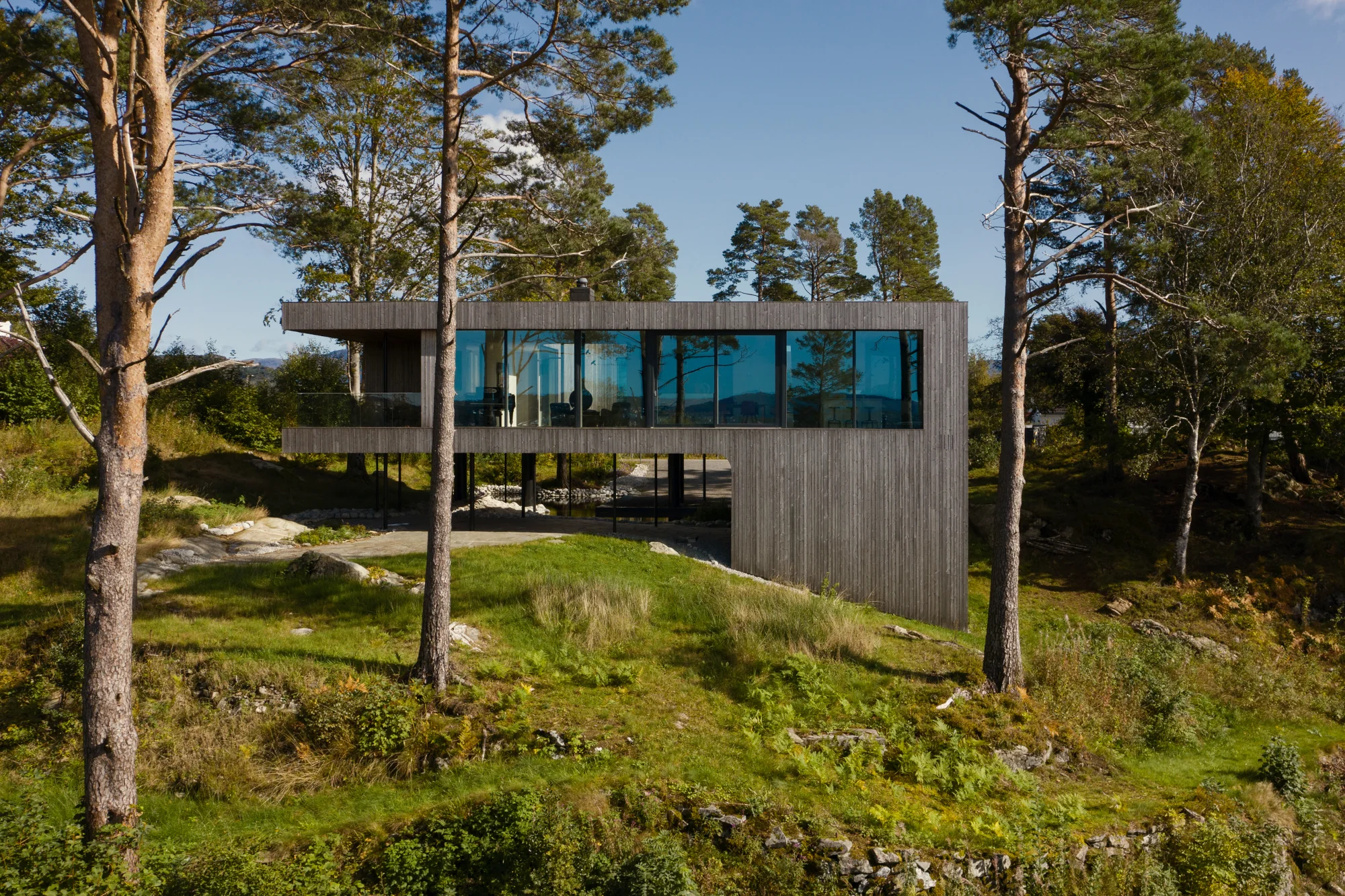 Villa Greig, maison sur pilotis, Bergen